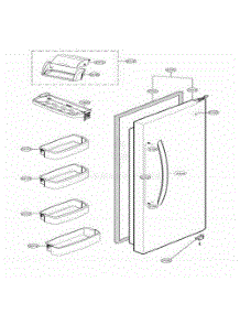 Refrigerator Door parts for Lg Refrigerator LSC23954ST from AppliancePartsPros.com