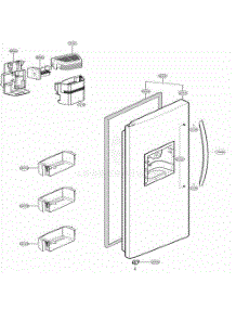 Freezer Door Part parts for Lg Refrigerator LSC23954SW from AppliancePartsPros.com