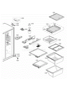 Refrigerator Compartment parts for Lg Refrigerator LSC23954SW from AppliancePartsPros.com