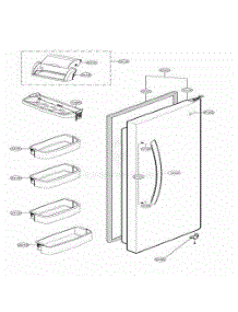 Refrigerator Door parts for Lg Refrigerator LSC23954SW from AppliancePartsPros.com