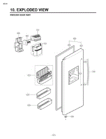 Freezer Door Part  Exploded View parts for Lg Refrigerator LSC27935SB from AppliancePartsPros.com