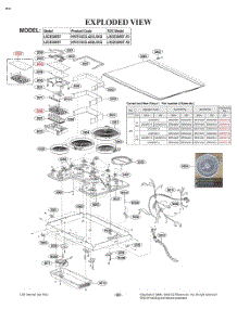Exploded View parts for Lg Cooktop LSCE305STE from AppliancePartsPros.com