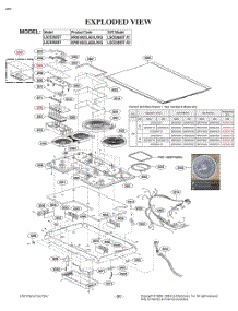 Exploded View parts for Lg Cooktop LSCE365STE from AppliancePartsPros.com