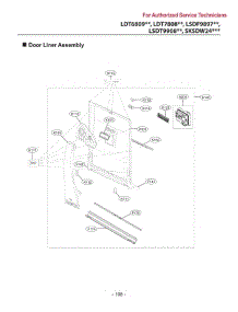 Door Liner Assembly parts for Lg Dishwasher LSDF9963ST from AppliancePartsPros.com