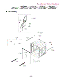 Tub Assembly parts for Lg Dishwasher LSDF9963ST from AppliancePartsPros.com