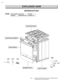 Cooktop Parts parts for Lg Refrigerator LSDS6338F from AppliancePartsPros.com