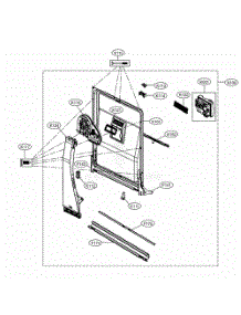 Door Liner Assembly parts for Lg Dishwasher LSDT9908BD from AppliancePartsPros.com