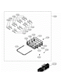 Lower Rack Assembly parts for Lg Dishwasher LSDT9908BD from AppliancePartsPros.com