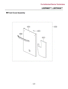 Front Cover parts for Lg Dishwasher LSDT9908SS from AppliancePartsPros.com