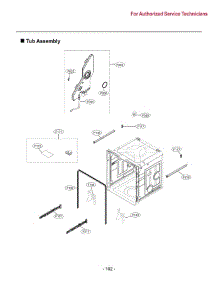Tub parts for Lg Dishwasher LSDT9908SS from AppliancePartsPros.com