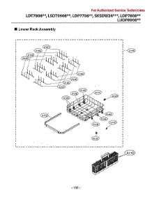 Lower Rack Assy parts for Lg Dishwasher LSDT9908SS/00 from AppliancePartsPros.com