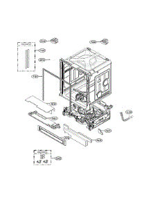 Lower Frame Assy parts for Lg Dishwasher LSDT9908ST/00 from AppliancePartsPros.com