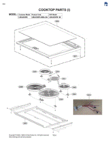 Cooktop Parts (I) parts for Lg Range LSEL6335FE from AppliancePartsPros.com