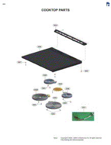 Cooktop Parts parts for Lg Range LSEL633CFE from AppliancePartsPros.com