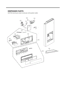 Dispenser Parts parts for Lg Refrigerator LSFXC2476D from AppliancePartsPros.com