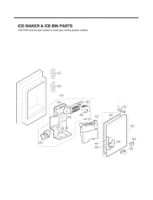 Ice Maker & Ice Bin Parts parts for Lg Refrigerator LSFXC2476D from AppliancePartsPros.com