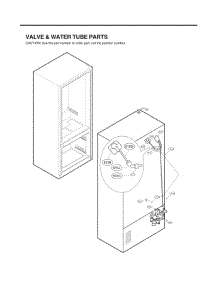 Valve & Water Tube Parts parts for Lg Refrigerator LSFXC2476D from AppliancePartsPros.com