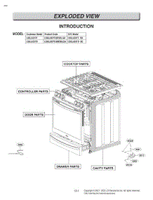 Door Parts parts for Lg Range LSGL6337F from AppliancePartsPros.com