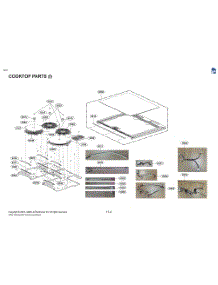 Cooktop Parts (I) parts for Lg Range LSIS6338FE from AppliancePartsPros.com