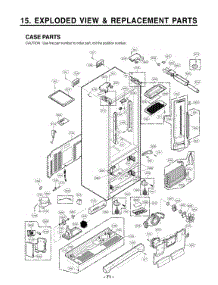Exploded View & Replacement Parts Case Parts parts for Lg Refrigerator LSMX214ST from AppliancePartsPros.com