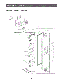 Freezer Door Parts parts for Lg Refrigerator LSSB2791ST from AppliancePartsPros.com