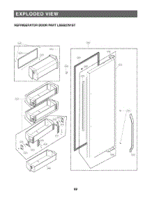 Refrigerator Door Parts parts for Lg Refrigerator LSSB2791ST from AppliancePartsPros.com