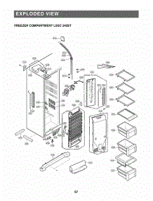 Exploded View Freezer Compartment parts for Lg Refrigerator LSSC243ST from AppliancePartsPros.com