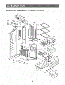 Exploded View Refrigerator Compartment parts for Lg Refrigerator LSSC243ST from AppliancePartsPros.com