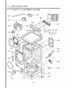 Exploded View  Cabinet & Control Panel Assemb Ly parts for Lg Washer LSWF388HVS from AppliancePartsPros.com