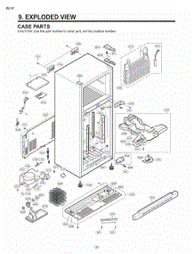 Case Parts . Exploded View parts for Lg Refrigerator LTC22350SW from AppliancePartsPros.com