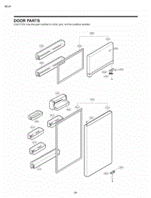 Door Parts parts for Lg Refrigerator LTC22350SW from AppliancePartsPros.com