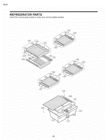Refrigerator Parts . parts for Lg Refrigerator LTC22350SW from AppliancePartsPros.com