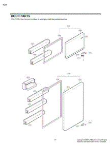 Door Parts parts for Lg Refrigerator LTCS20120S from AppliancePartsPros.com