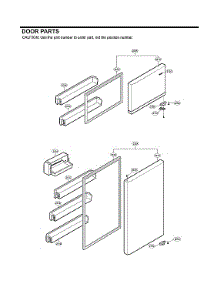 Door Parts parts for Lg Refrigerator LTCS20120S/00 from AppliancePartsPros.com