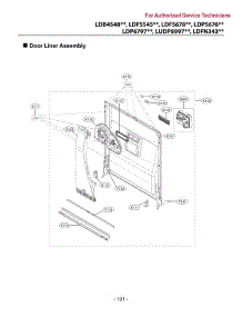 Door Liner Assembly parts for Lg Dishwasher LUDP8997SN from AppliancePartsPros.com