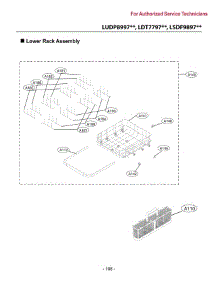 Lower Rack parts for Lg Dishwasher LUDP8997SN from AppliancePartsPros.com