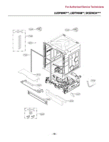 Section 9 parts for Lg Dishwasher LUDP8997SN from AppliancePartsPros.com