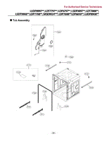 Tub Assembly parts for Lg Dishwasher LUDP8997SN from AppliancePartsPros.com