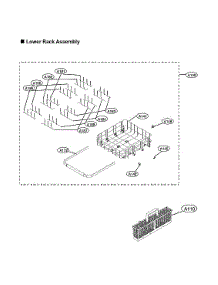 Lower Rack Assy parts for Lg Dishwasher LUDP8997SN/01 from AppliancePartsPros.com