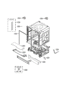 Lower Frame & Trim Assy parts for Lg Dishwasher LUDP8997SN/01 from AppliancePartsPros.com