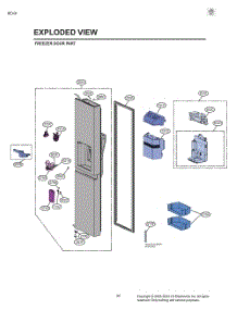 Freezer Door Part parts for Lg Refrigerator LY27S3240S from AppliancePartsPros.com