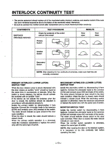 Interlock Continuity Test parts for Lg Microwave MA-1164M from AppliancePartsPros.com