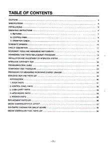 Table Of Contents parts for Lg Microwave MA-1164M from AppliancePartsPros.com
