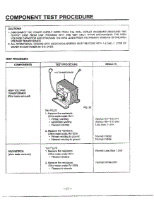 Component Test Procedure parts for Lg Microwave MA-1171S from AppliancePartsPros.com
