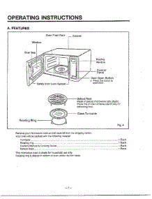 Operating Instructions parts for Lg Microwave MA-1171S from AppliancePartsPros.com