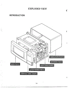 Exploded View / Introduction parts for Lg Microwave MA-1273M from AppliancePartsPros.com