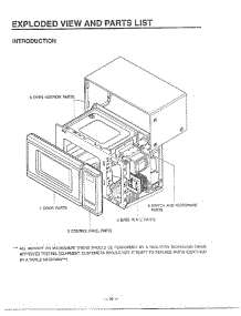Complete Microwave Oven parts for Lg Microwave MA-1554M from AppliancePartsPros.com