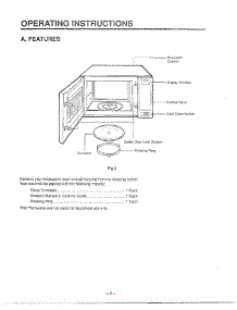 Operating Instructions parts for Lg Microwave MA-1554M from AppliancePartsPros.com