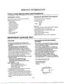 Service Information parts for Lg Microwave MA-1905B from AppliancePartsPros.com