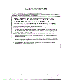 Safety Precautions parts for Lg Microwave MA-1905W from AppliancePartsPros.com